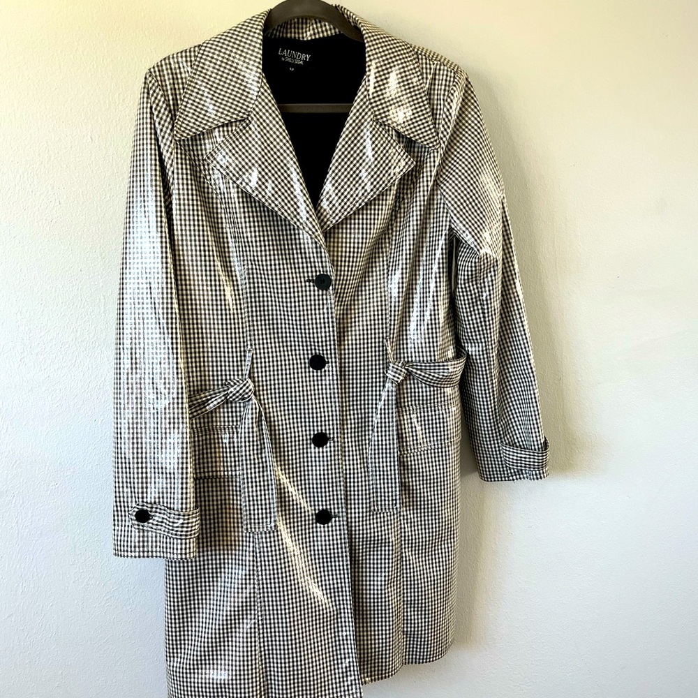 Laundry by Shelli Segal Houndstooth Trench Coat